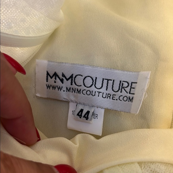 MNM Couture Sparkling Butter Yellow Dress - Picture 3 of 10